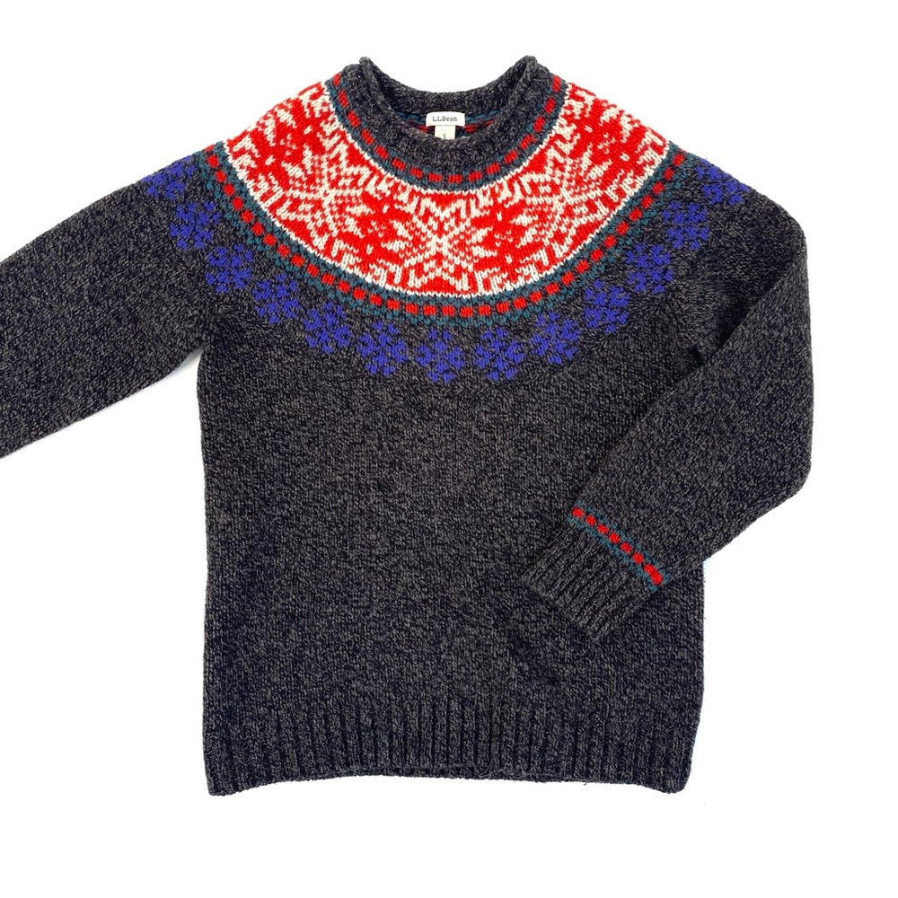 VINTAGE LL Bean Wool Crewneck Pullover S